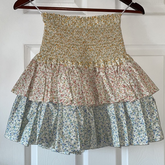 Petersyn X Revolve Asia skirt smocked tiered floral boho romantic - Picture 12 of 13